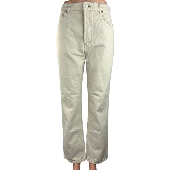 Reformation Cynthia White High Rise Non Stretch High Rise Straight Jeans Size 29 - Picture 1 of 5